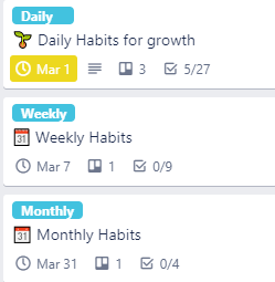 My habits