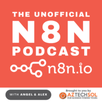 The unofficial n8n podcast logo image.